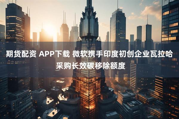 期货配资 APP下载 微软携手印度初创企业瓦拉哈 采购长效碳移除额度