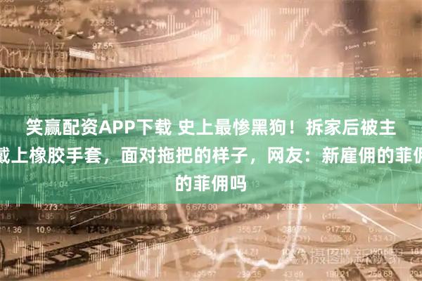 笑赢配资APP下载 史上最惨黑狗！拆家后被主人戴上橡胶手套，面对拖把的样子，网友：新雇佣的菲佣吗